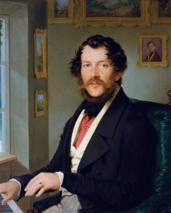 Bildnis eines Herrn vor dem Klavier