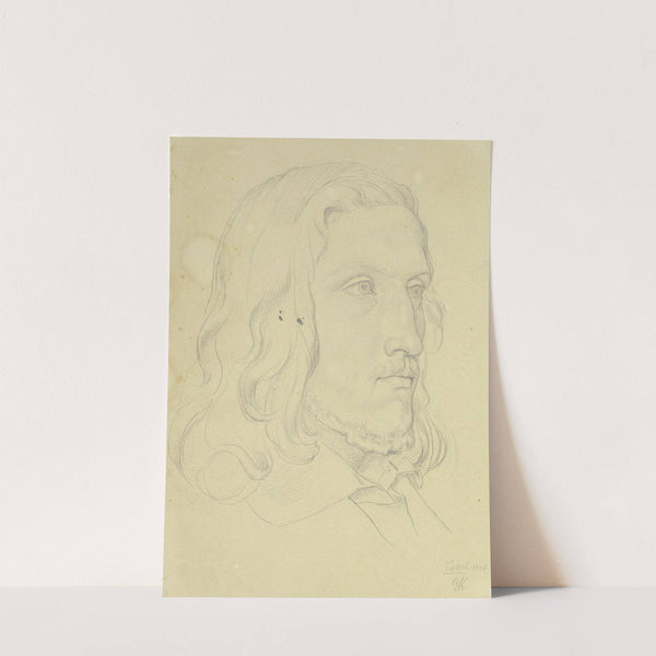 Bildnis eines Mannes im Dreiviertelprofil nach rechts by Gustav Kaupert