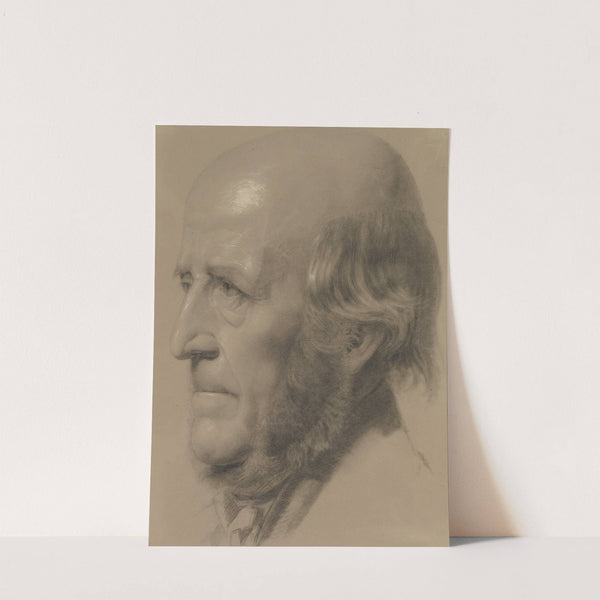 Bildnis eines Mannes im Profil nach links by Hermann Pistor