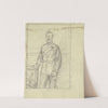 Bildnis eines Mannes in Uniform, Dreiviertelfigur by Otto Scholderer