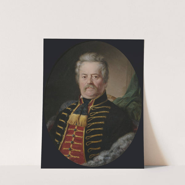 Bildnis eines vornehmen Herrn in Husarenuniform (1874) by Anton Ebert