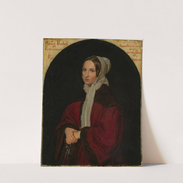 Bildnis Frau Agnes Peschel, Gattin des Künstlers (1830) by Carl Gottlieb Peschel