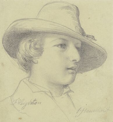 Bildnis Frederic Leighton mit Hut