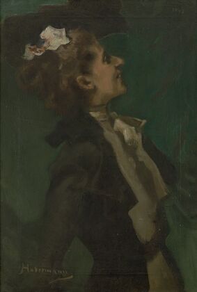 Bildnis in Grün, Fräulein Olga Hess (1899)