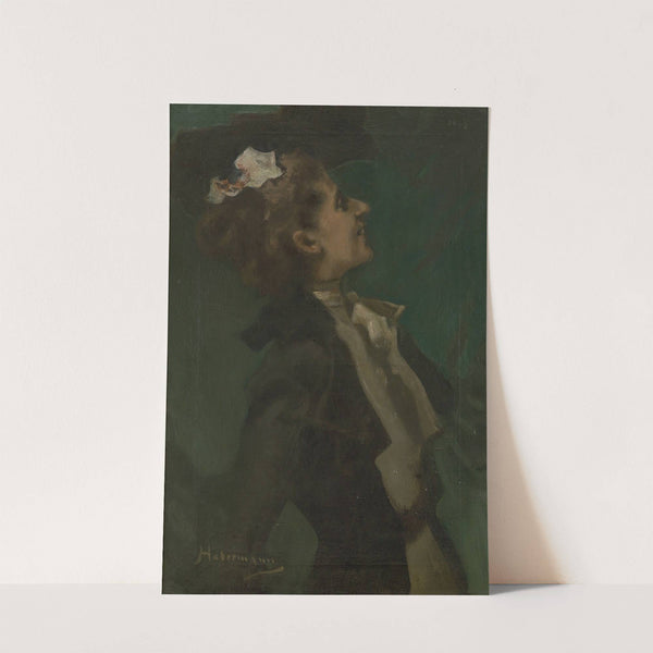 Bildnis in Grün, Fräulein Olga Hess (1899) by Hugo Freiherr von Habermann