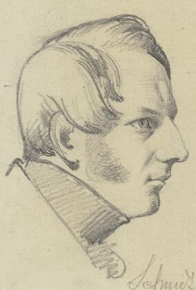Bildnis Schmidt im Profil nach rechts