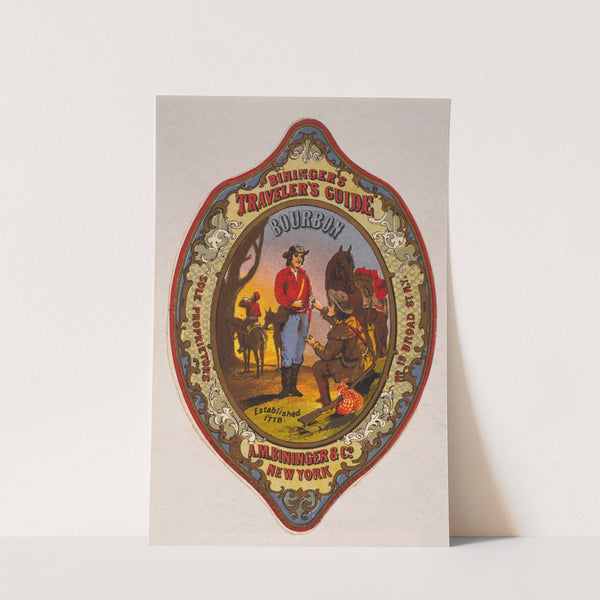 Bininger&#8217;s Traveler&#8217;s Guide Bourbon, A.M. Bininger &#038; Co., New York (1861) by Sarony, Major &amp; Knapp Lith.