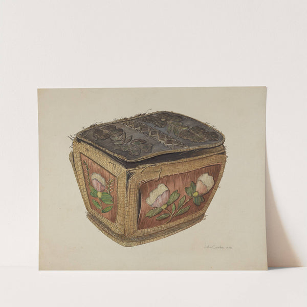 Birch Bark Sewing Basket by John Cooke