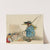 Bird brings a fish to his off-spring. Satirical print by Floris Verster