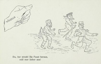 Du, der streckt die Faust heraus, reiß mer lieber aus! (1914)
