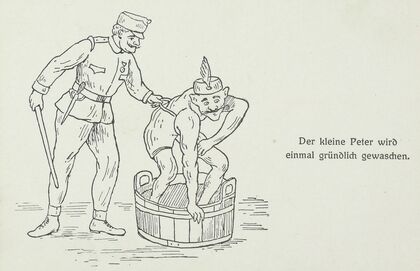 Der kleine Peter wird einmal gründlich gewaschen (1914)