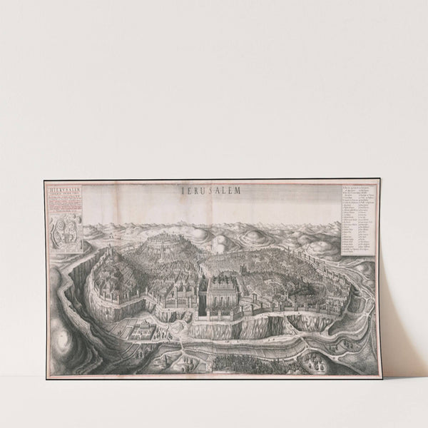 Bird’s eye view of Jerusalem (1660) by Wenceslaus Hollar