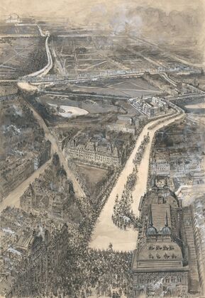 Bird’s Eye View of [Queen Victoria’s Funeral] Procession