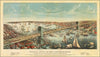 Bird’s-Eye View of the Great Suspension Bridge, Connecting The Cities of New York and Brooklyn (1883)