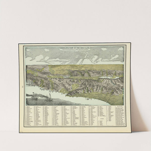Birds Eye View of the Holy Land (1891) by George F. Cram