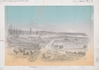 Bird’s Eye View of Vancouver W.T. 1854