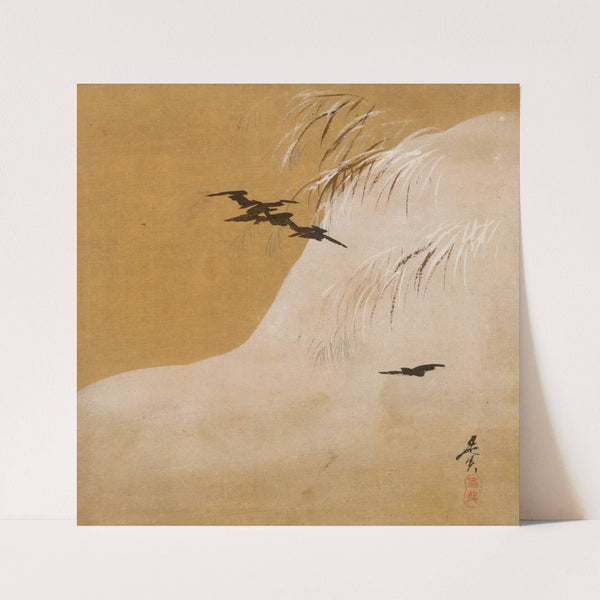 Birds in Snow (1847) by Shibata Zeshin