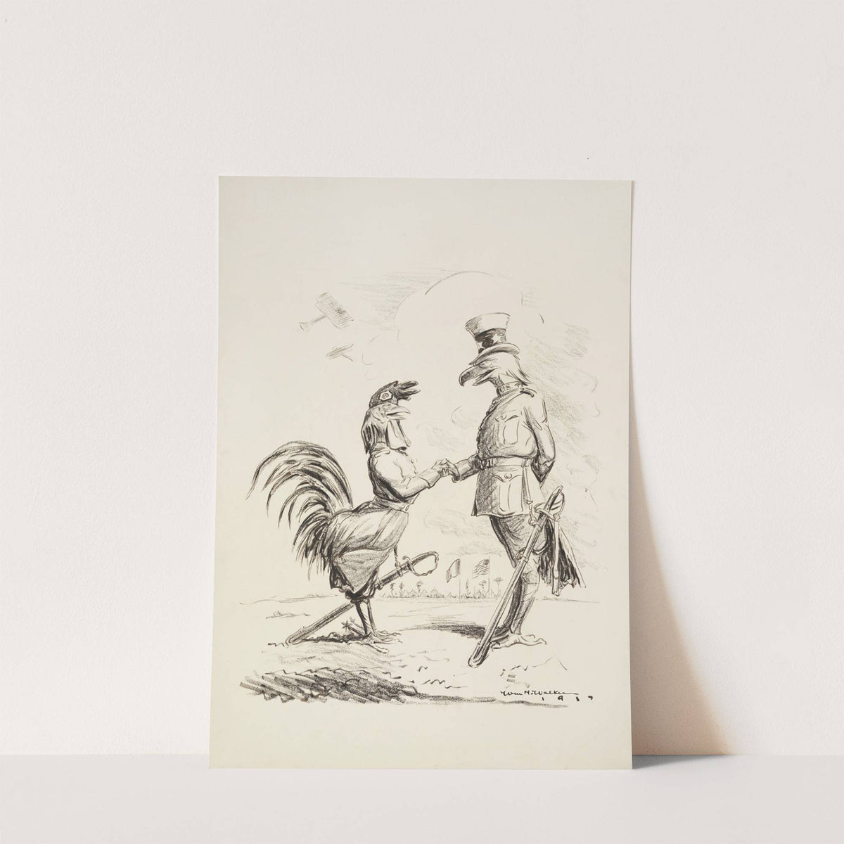 Birds of a feather. Let me extend to you the Freedom of France (1917) by William Henry Walker