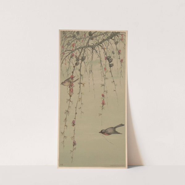 Bits of nature, panel no. 291, larch (1882) by Fidelia Bridges