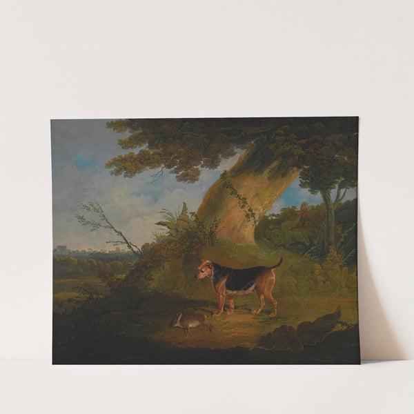 Black and tan terrier with a retrieved rabbit by John Frederick Herring Snr.