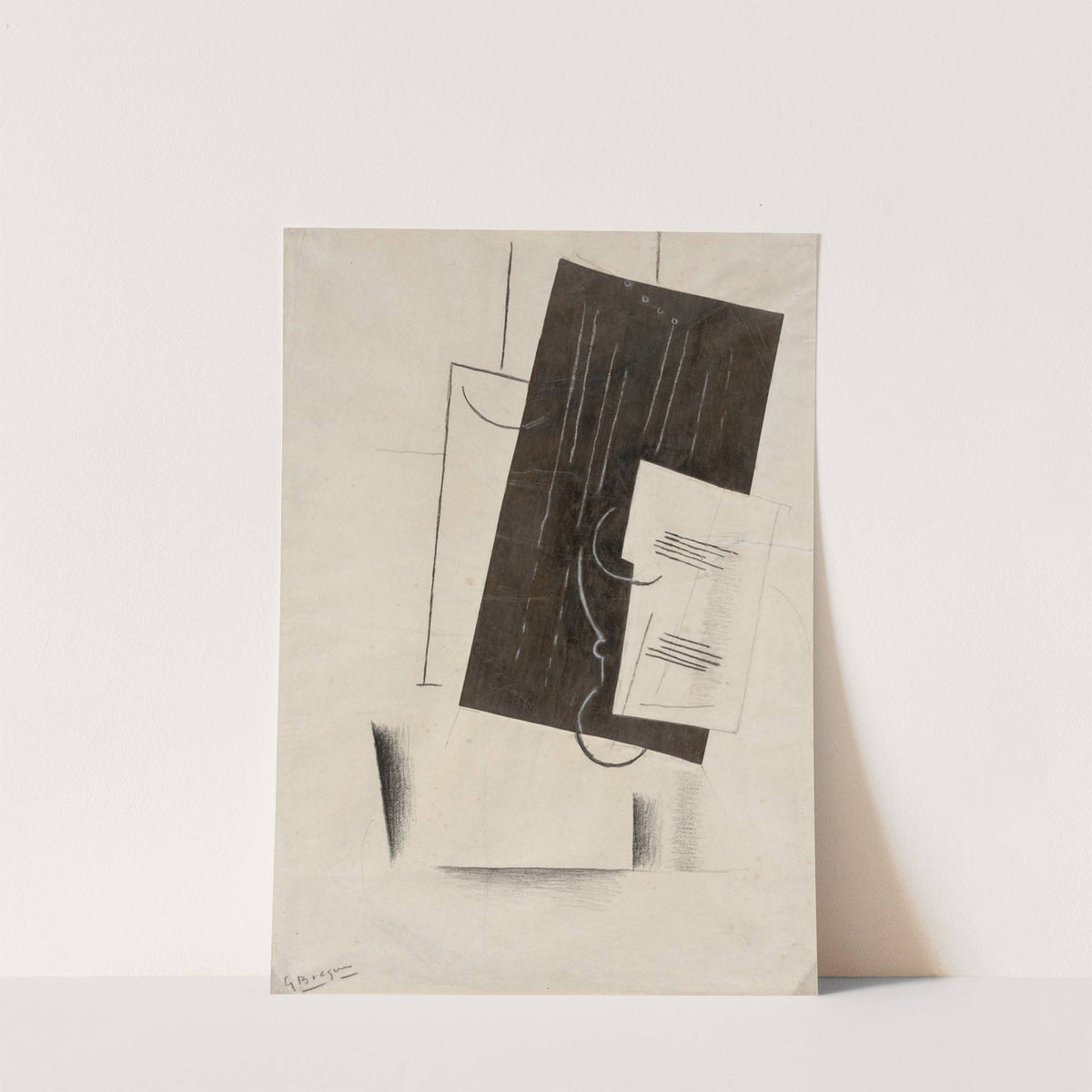 Black and White Collage (1913) by Georges Braque