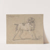 Black and White Dog, Head Turned to the Left by Jean-Baptiste Huet