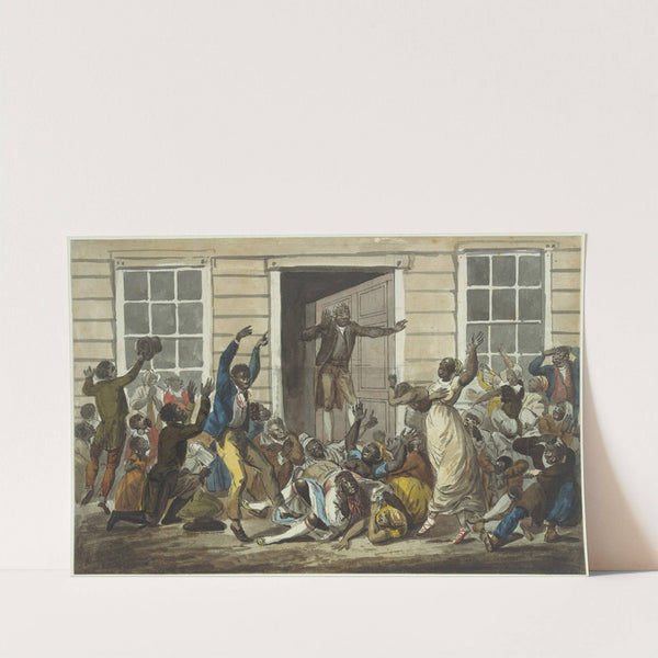 Black Methodists Holding a Prayer Meeting by Pavel Petrovich Svinin