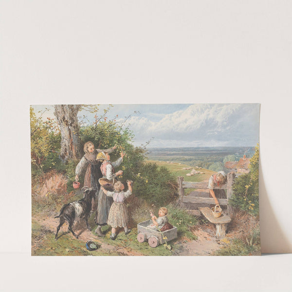 Blackberrying by Myles Birket Foster