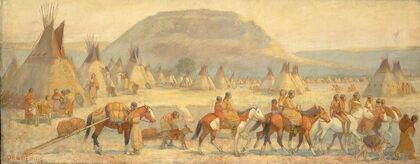 Blackfoot Camp Scene