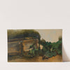 Blattpflanzen bei einem Brunnentrog (ca. 1830–1840) by Friedrich August Matthias Gauermann
