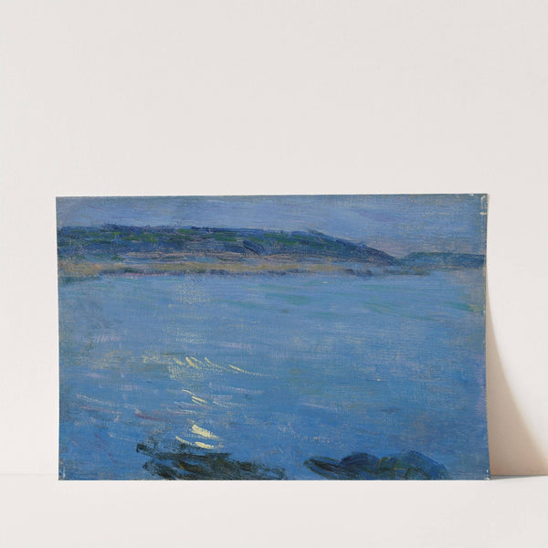 Blaue Meereslandschaft im Mondschein by Max Kurzweil