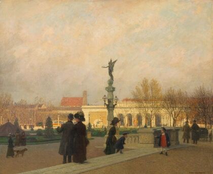 Blick auf das Burgtor (von der Rampe des Kunsthistorischen Hofmuseums) (1911)
