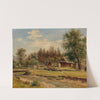 Blick auf das Dorf Tutschach bei Aflenz mit dem Jauringbach im Vordergrund by Ludwig Halauska
