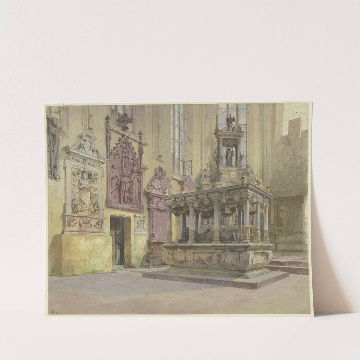 Blick auf das Grabmal des Grafen Ludwig von Löwenstein-Wertheim und seiner Frau Anna in der Stiftskirche St. Marien in Wertheim by Alexander Gwinner