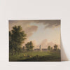 Blick auf das Karlsruher Schloss vom Schlossgarten aus by Carl Kuntz