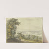 Blick auf das Rheintal von der Hohen Wurzel zwischen Wiesbaden und Bad Schwalbach aus, mit Staffagefiguren by Johann Jakob Koller