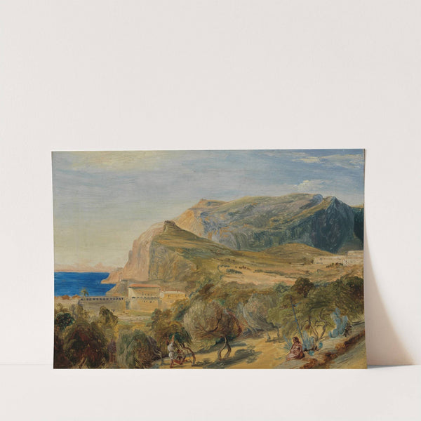 Blick auf den Monte Castiglione in Capri by Carl Blechen