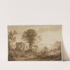 Blick auf den Vesuv und das Kastell von Bajae. by Carl Ludwig Frommel