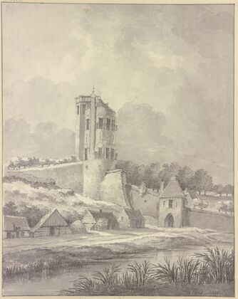 Blick auf den Wachturm ‘BelvÃ©dÃ¨re’ im Nijmegen