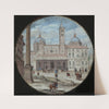 Blick auf die Fassade von Sta. Maria Maggiore in Rom by Johann Wilhelm Baur