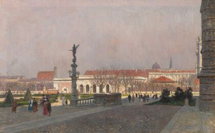 Blick auf die Hofburg vom Kunsthistorischen Museum (1914)