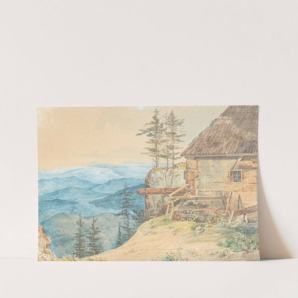 Blick auf Gebirgslandschaft by Eduard Friedrich Leybold