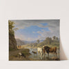 Blick auf Geroldsau bei Baden-Baden mit Tierstaffage (1827) by Carl Kuntz