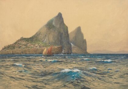 Blick auf Gibraltar von Bord der ‘Hohenzollern’