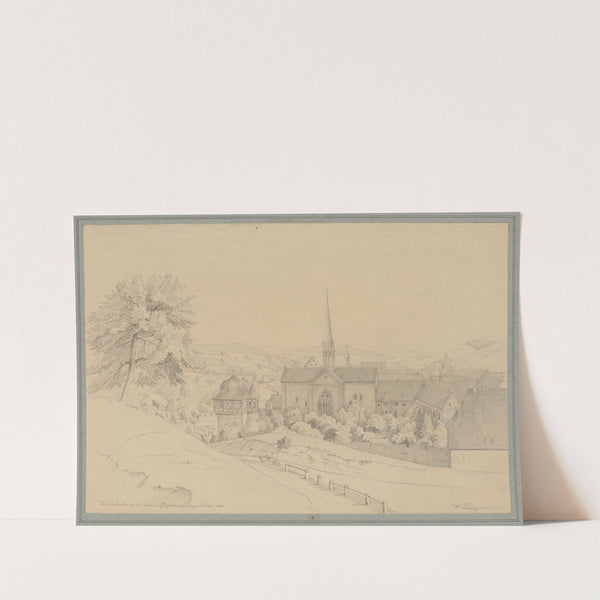 Blick auf Kloster Maulbronn, links der Faustturm by Friedrich Wilhelm Ludwig