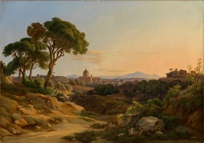 Blick auf Rom mit Sankt Peter von der Villa Doria-Pamphili