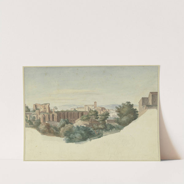 Blick auf SS. Giovanni e Paolo in Rom by Friedrich von Olivier