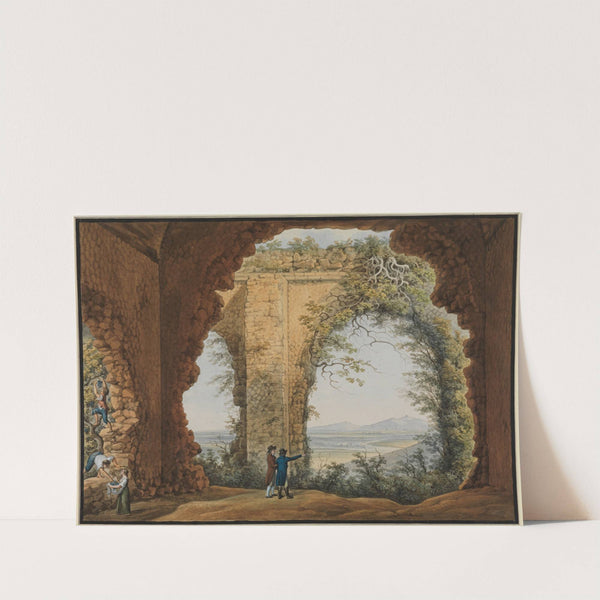 Blick aus der Villa des Maecenas auf Monte Cavo und Rocca di Papa by Abraham-Louis-Rodolphe Ducros