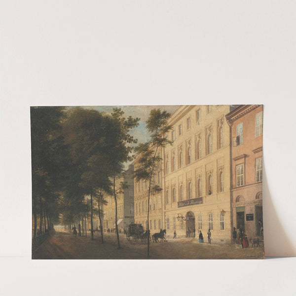 Blick in die Straße Unter den Linden, Ecke Charlottenstraße, mit dem Hôtel de St. Petersbourg by Eduard Gaertner