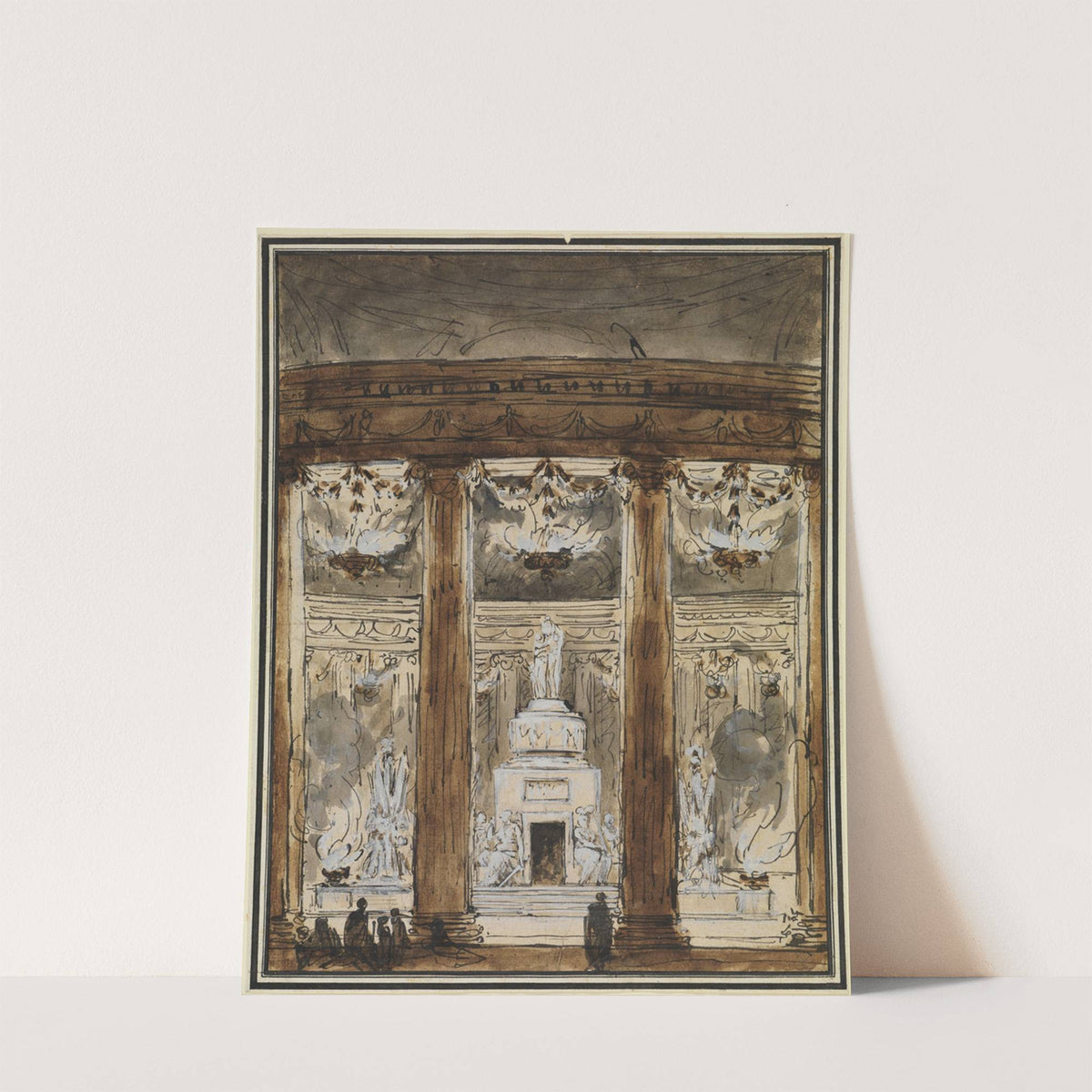 Blick in ein Mausoleum by Charles-Michel-Ange Challe
